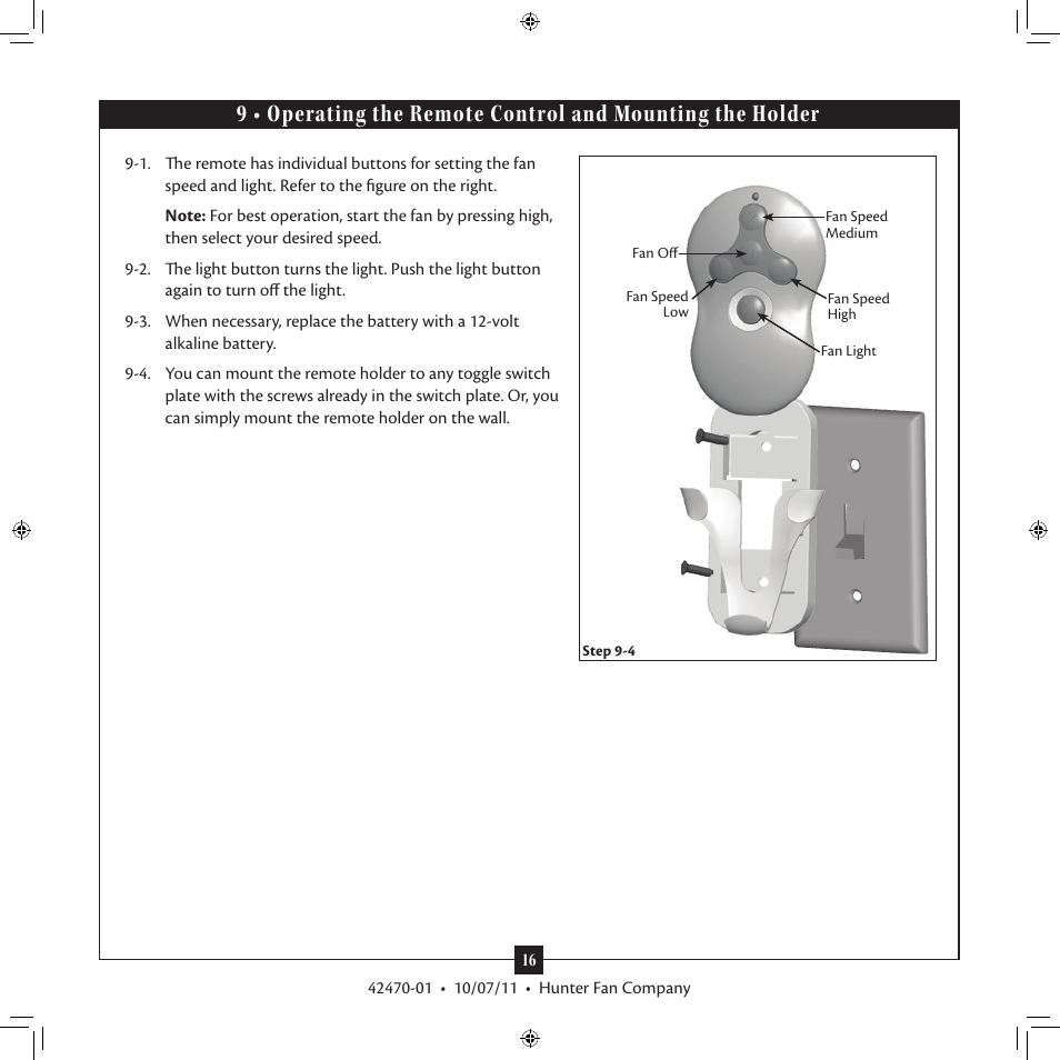 Hunter 28752 52 Conlee User Manual | Page 16 / 18