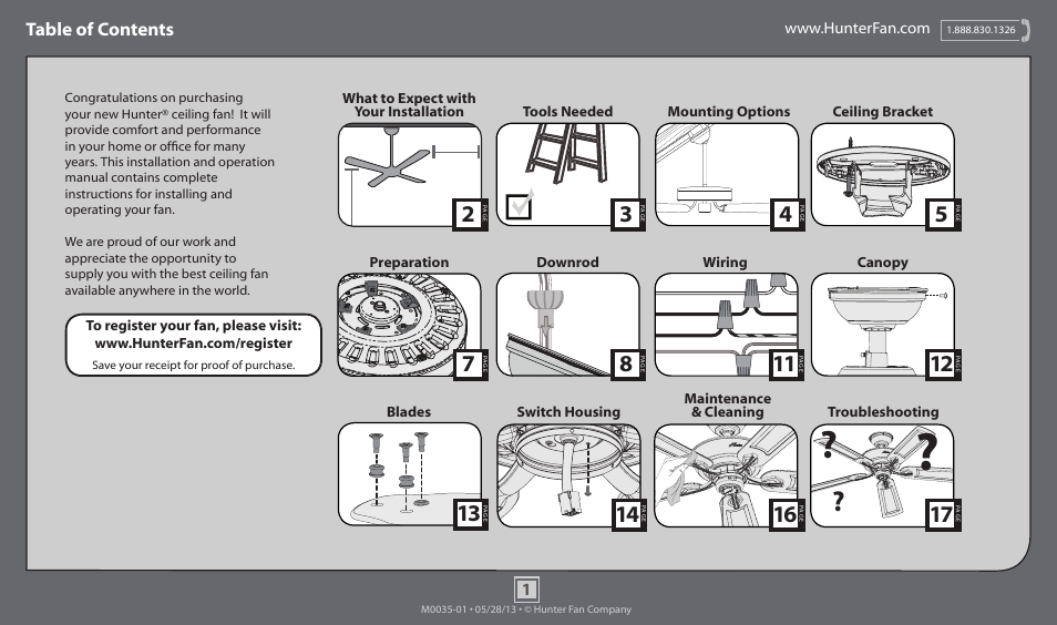 Hunter 53061 52 Sea Air User Manual | 17 pages