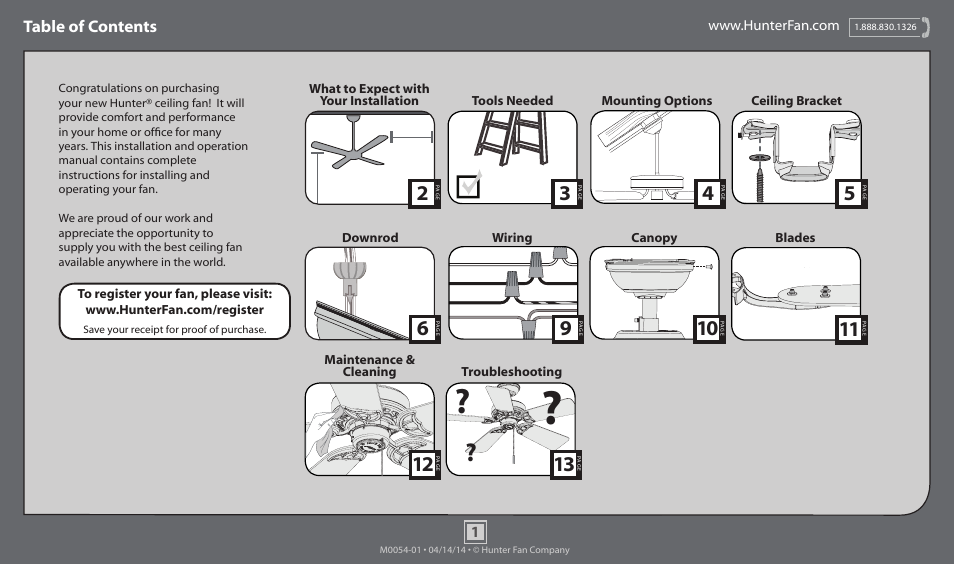 Hunter 53015 52 Henley User Manual | 13 pages