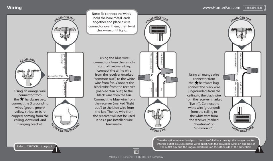 Wiring | Hunter 52007 52 Highbury User Manual | Page 10 / 20
