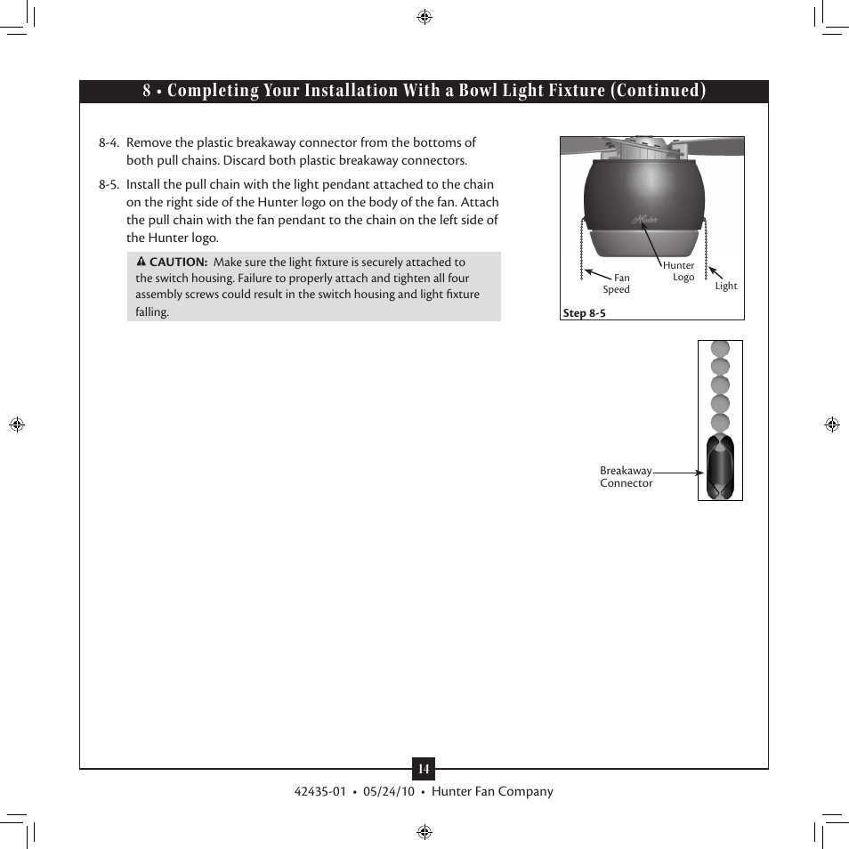 Hunter 28671 52 Infiniti User Manual | Page 14 / 16
