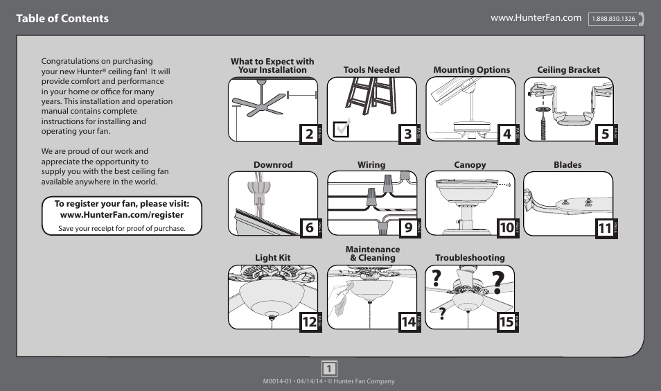 Hunter 53006 52 Insignia User Manual | 15 pages