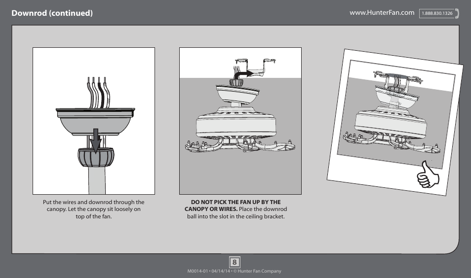 Downrod (continued) | Hunter 53006 52 Insignia User Manual | Page 8 / 15