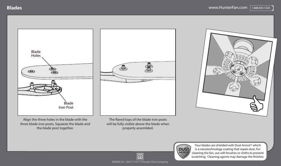 Blades | Hunter 52112 52 Linden User Manual | Page 11 / 15