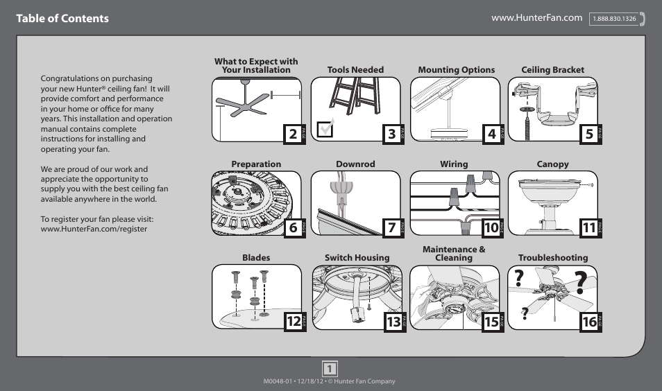 Hunter 52066 42 Hudson User Manual | 16 pages