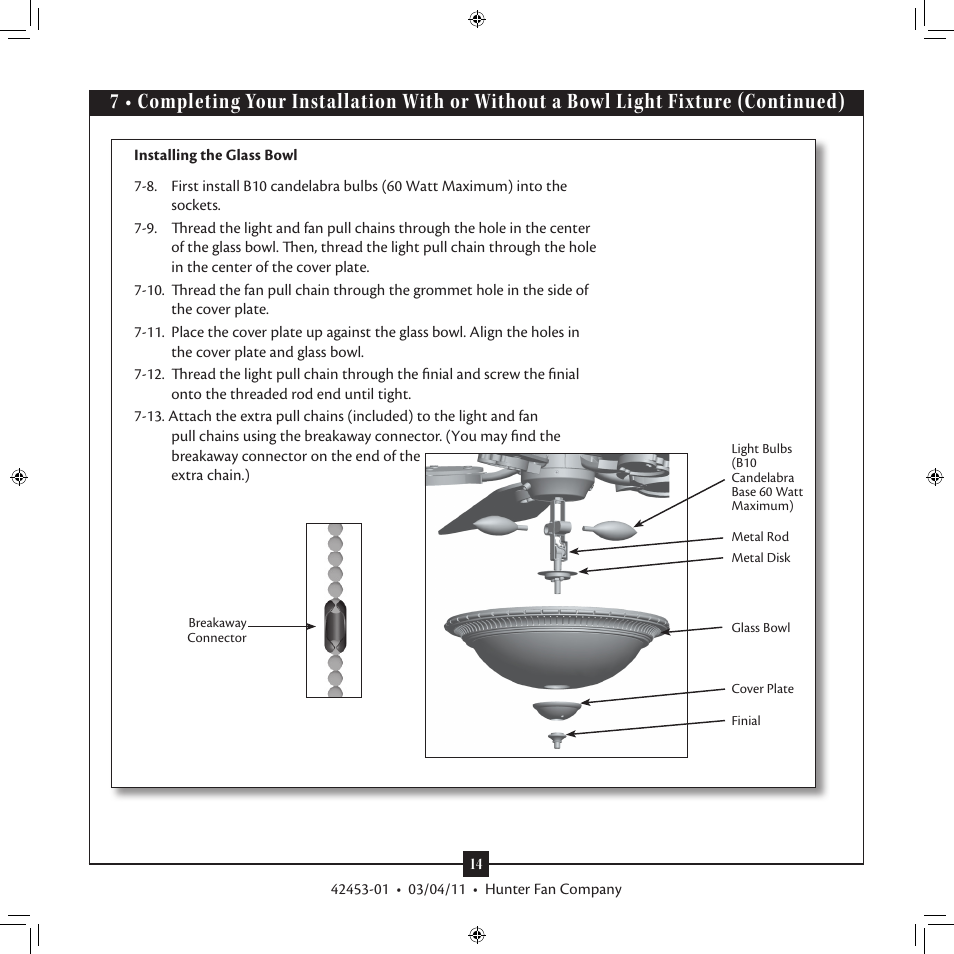 Hunter 20177 52 Kensington User Manual | Page 14 / 17