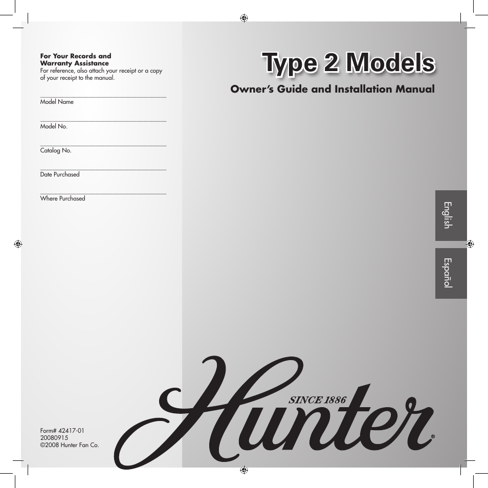Hunter 20177 52 Kensington User Manual | 15 pages