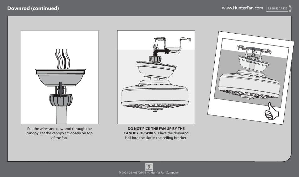 Downrod (continued) | Hunter 52123 52 Masterson User Manual | Page 9 / 19