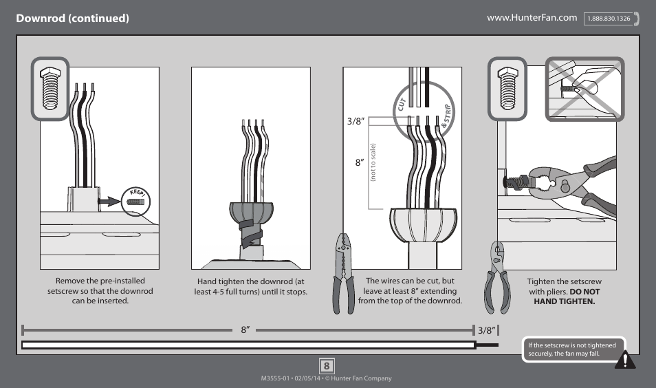 Downrod (continued) | Hunter 53260 52 Morris County User Manual | Page 8 / 18