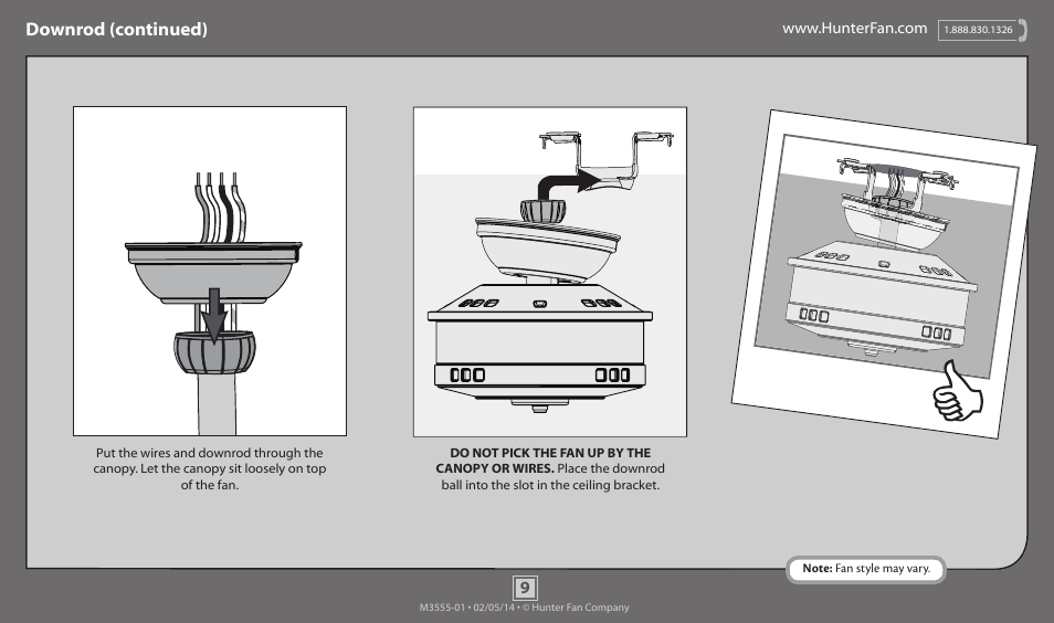 Downrod (continued) | Hunter 53260 52 Morris County User Manual | Page 9 / 18