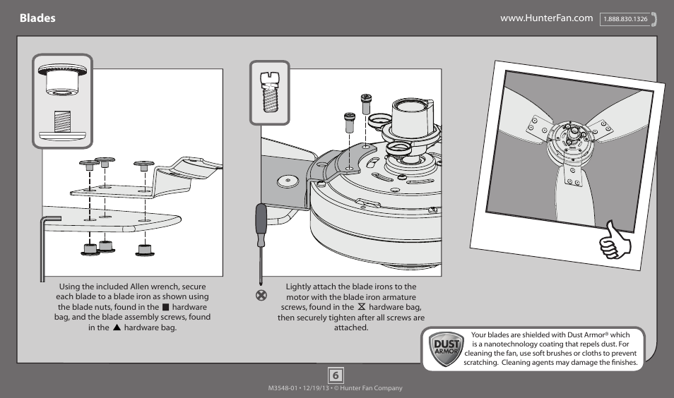 Blades | Hunter 59148 52 Raefield User Manual | Page 6 / 17