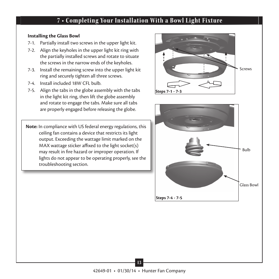 Hunter 21585 52 Sonic User Manual | Page 13 / 16