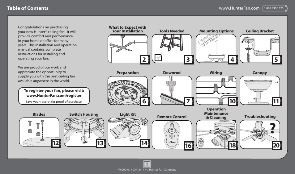Hunter 53116 52 Sontera User Manual | 20 pages