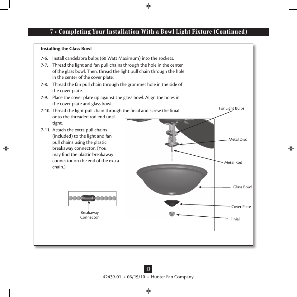 Hunter 28680 52 Waldon Five Minute Fan User Manual | Page 13 / 15