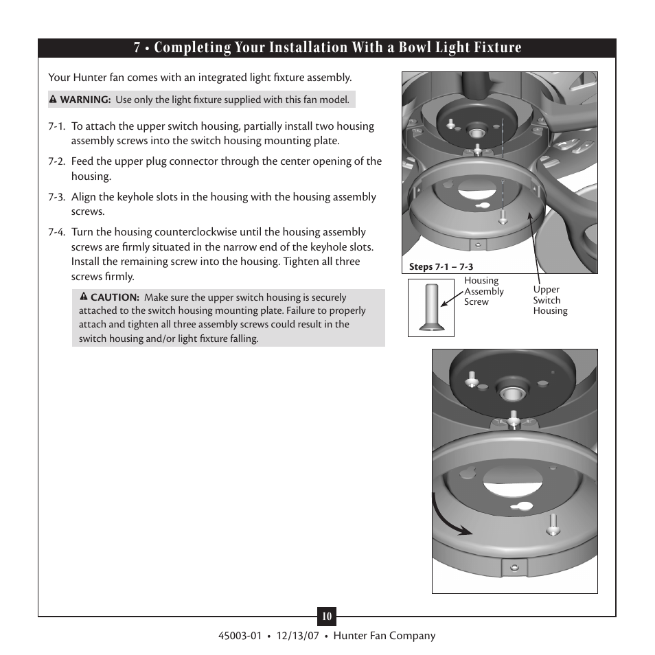 Hunter 21894 52 Westover User Manual | Page 10 / 16