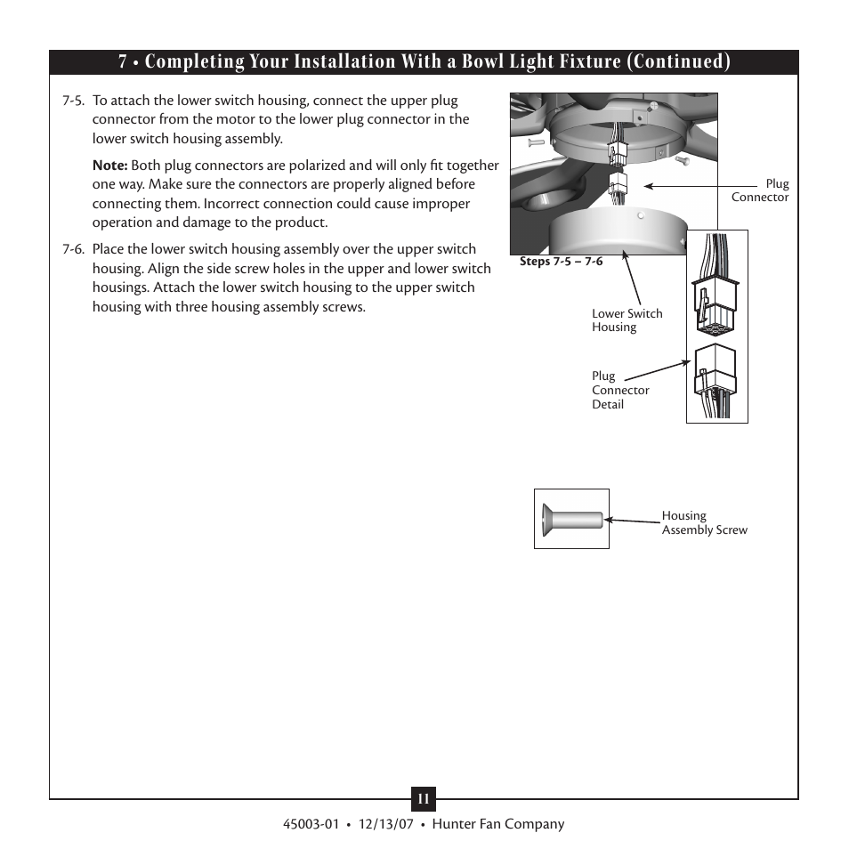 Hunter 21894 52 Westover User Manual | Page 11 / 16