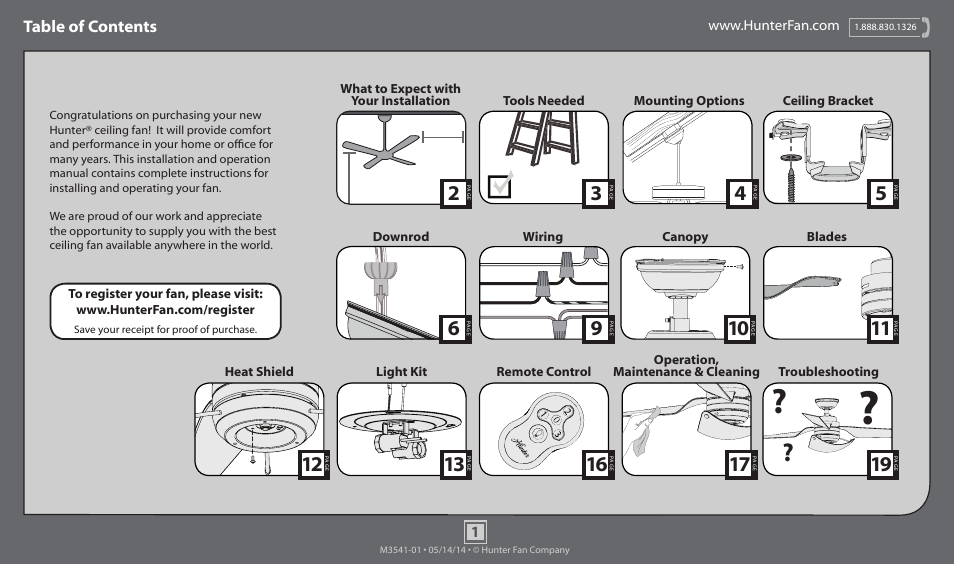 Hunter 59012 52 Windspan User Manual | 19 pages