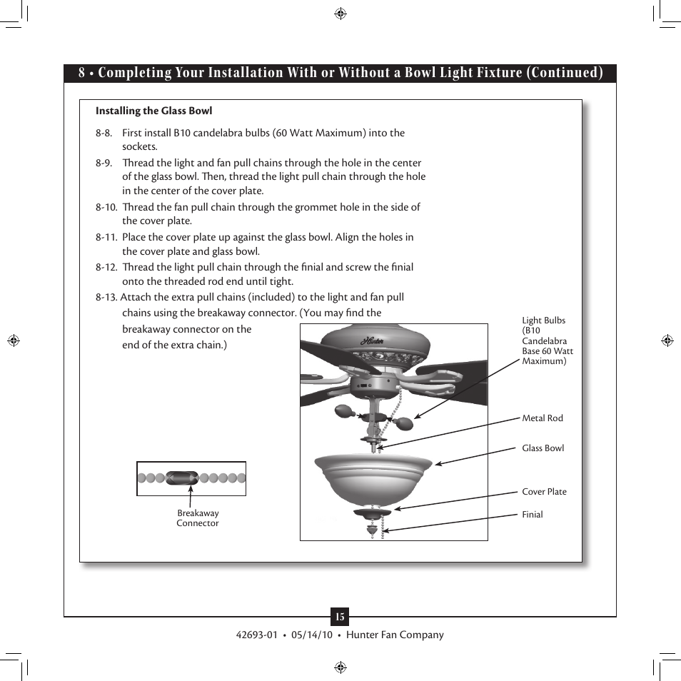 Hunter 23949 48 Forest Hill User Manual | Page 15 / 19
