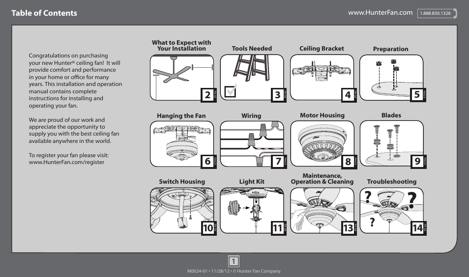 Hunter 52063 48 Low Profile ENERGY STAR User Manual | 14 pages