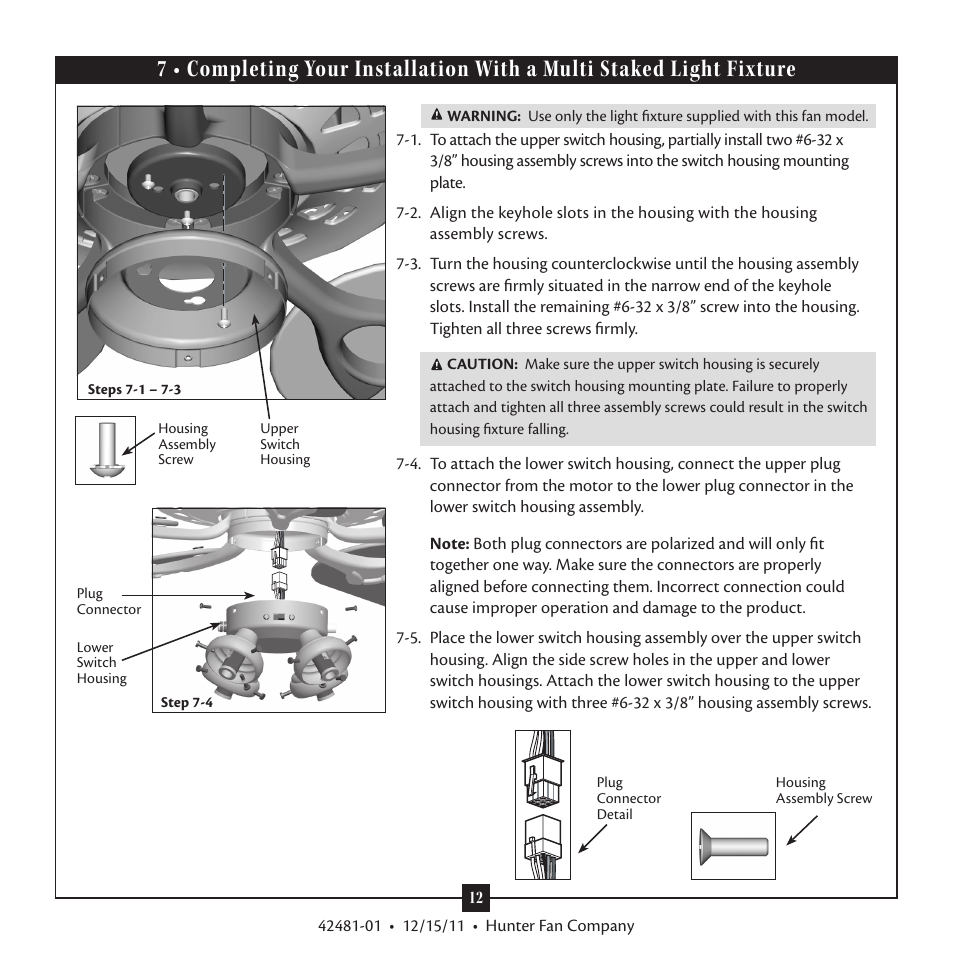 Hunter 28791 46 Bixby User Manual | Page 12 / 15