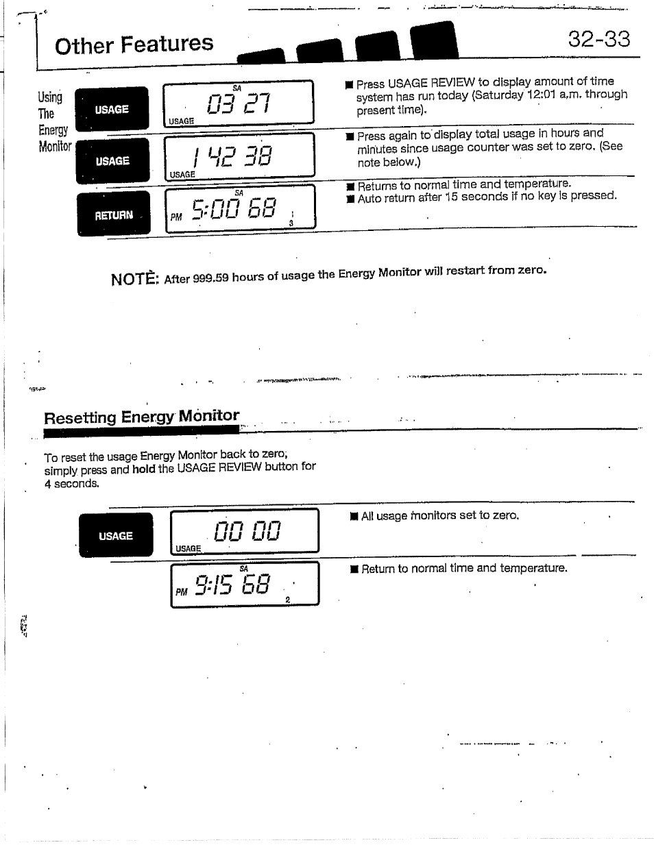 Other features, Resetting energy monitor, Ud do | 1c do, Noté | Hunter 28837 46 Pemberley User Manual | Page 17 / 20