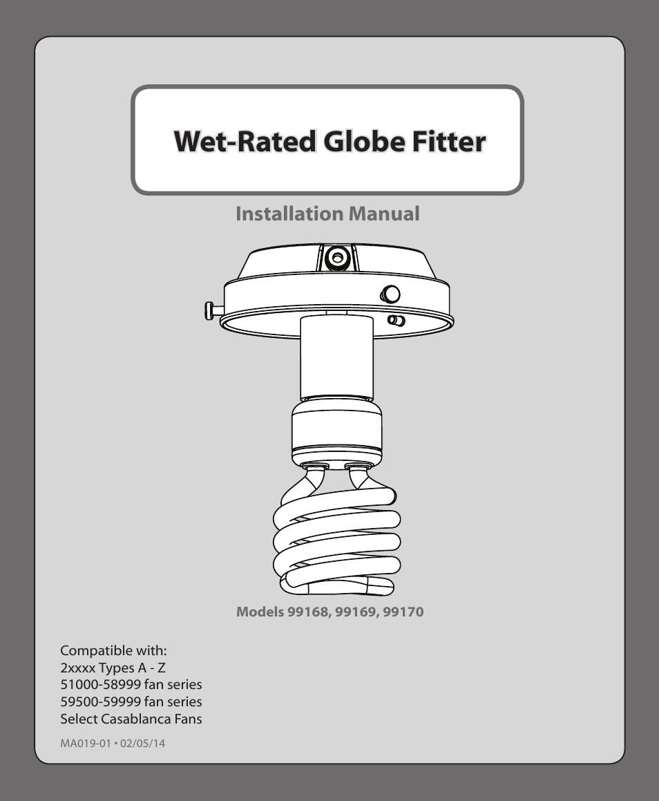 Hunter 99168, 99169, 99170 Wet-Rated Globe Fitter User Manual | 10 pages