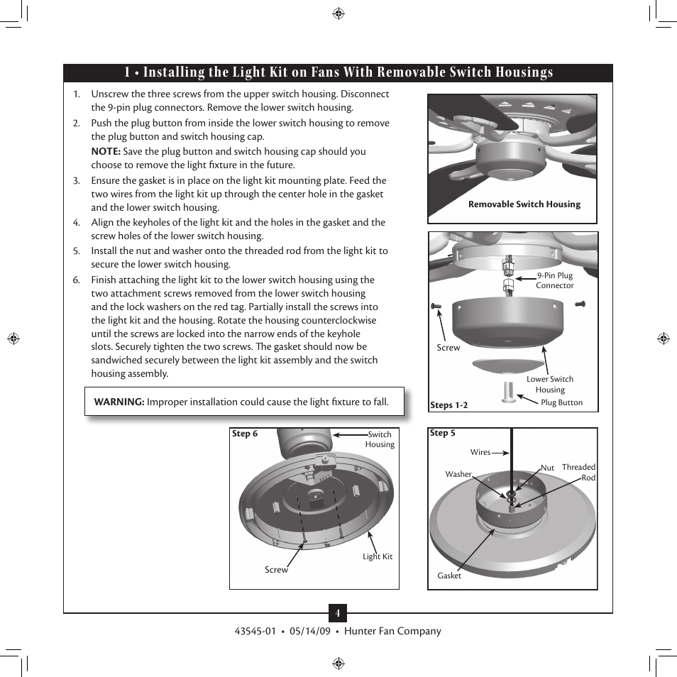 Hunter 22057 Outdoor Globe Light Kit User Manual | Page 4 / 10