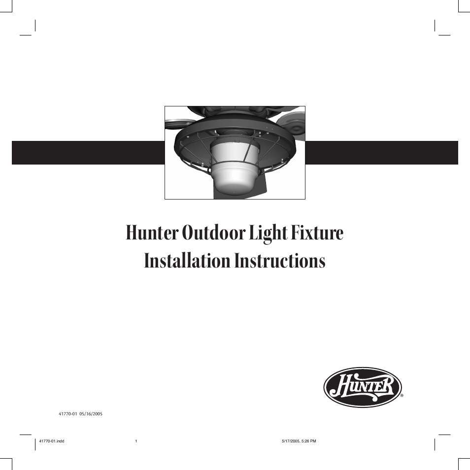 Hunter 28573 Frosted Dual Use Bowl Light Kit User Manual | 6 pages