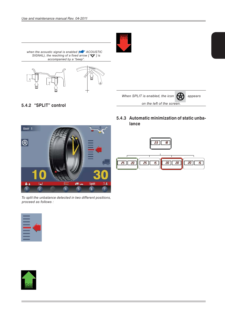 2 “split” control, 3 automatic minimization of static unba- lance, English | CEMB USA C218 User Manual User Manual | Page 13 / 24