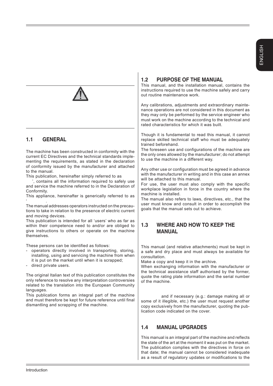 Foreword, 1 general, 2 purpose of the manual | 3 where and how to keep the manual, 4 manual upgrades, English | CEMB USA C29 User Manual User Manual | Page 3 / 16
