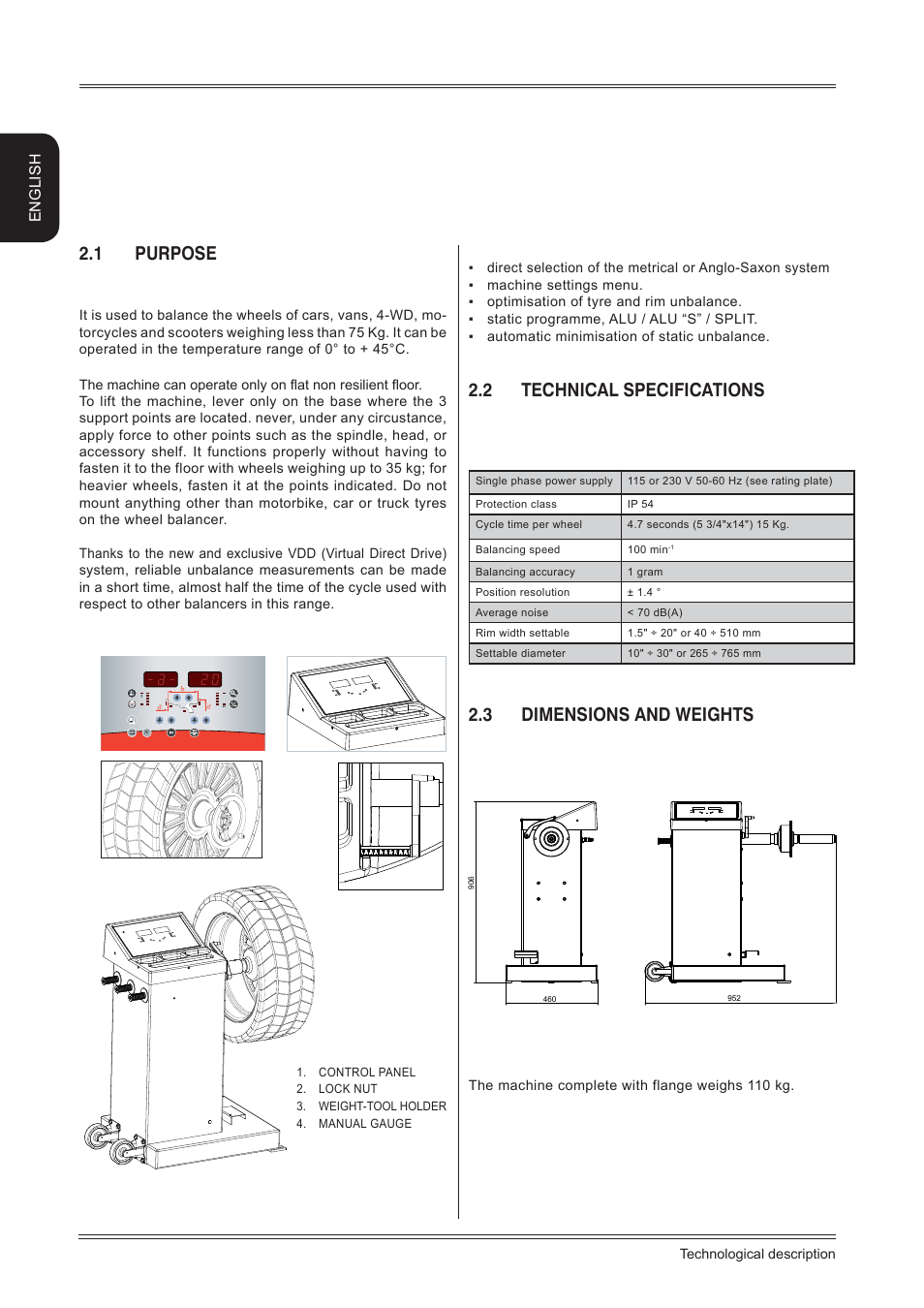 Technological description, 1 purpose, 2 technical specifications | 3 dimensions and weights | CEMB USA C29 User Manual User Manual | Page 6 / 16