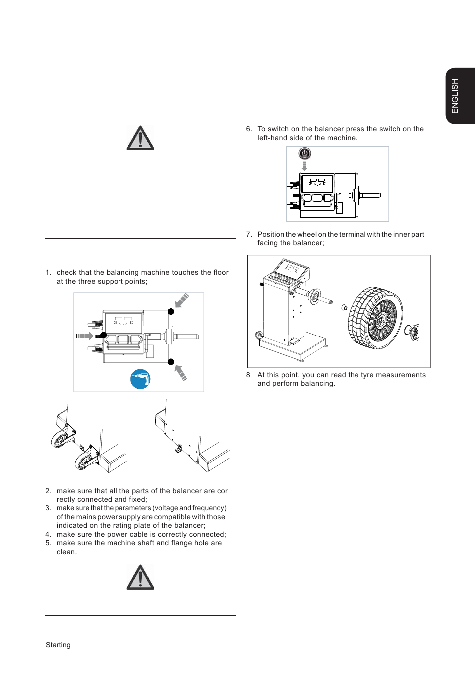 Starting, English | CEMB USA C29 User Manual User Manual | Page 7 / 16