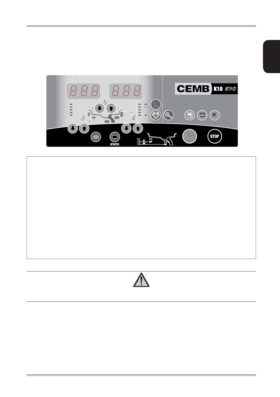 Control panel | CEMB USA K10 User Manual User Manual | Page 7 / 16