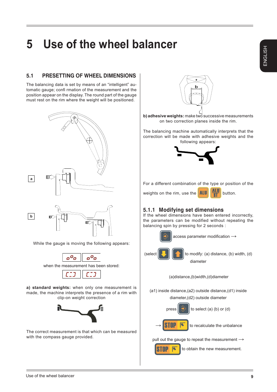 5use of the wheel balancer | CEMB USA K11 User Manual User Manual | Page 9 / 20