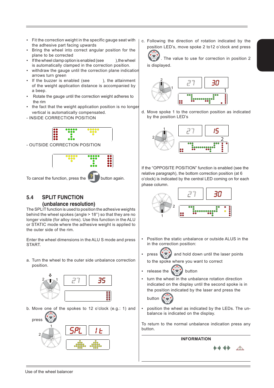 Split function, Unbalance resolution), 4 split function (unbalance resolution) | CEMB USA C71_2 SE evo (B) User Manual | Page 13 / 24