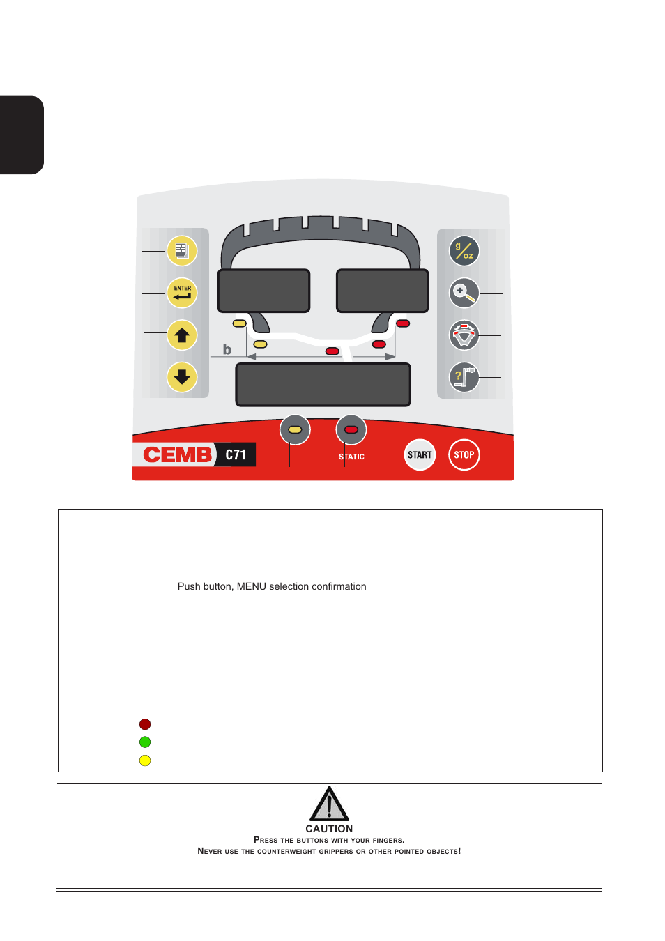 Control panel | CEMB USA C71_2 evo (D) User Manual User Manual | Page 10 / 24