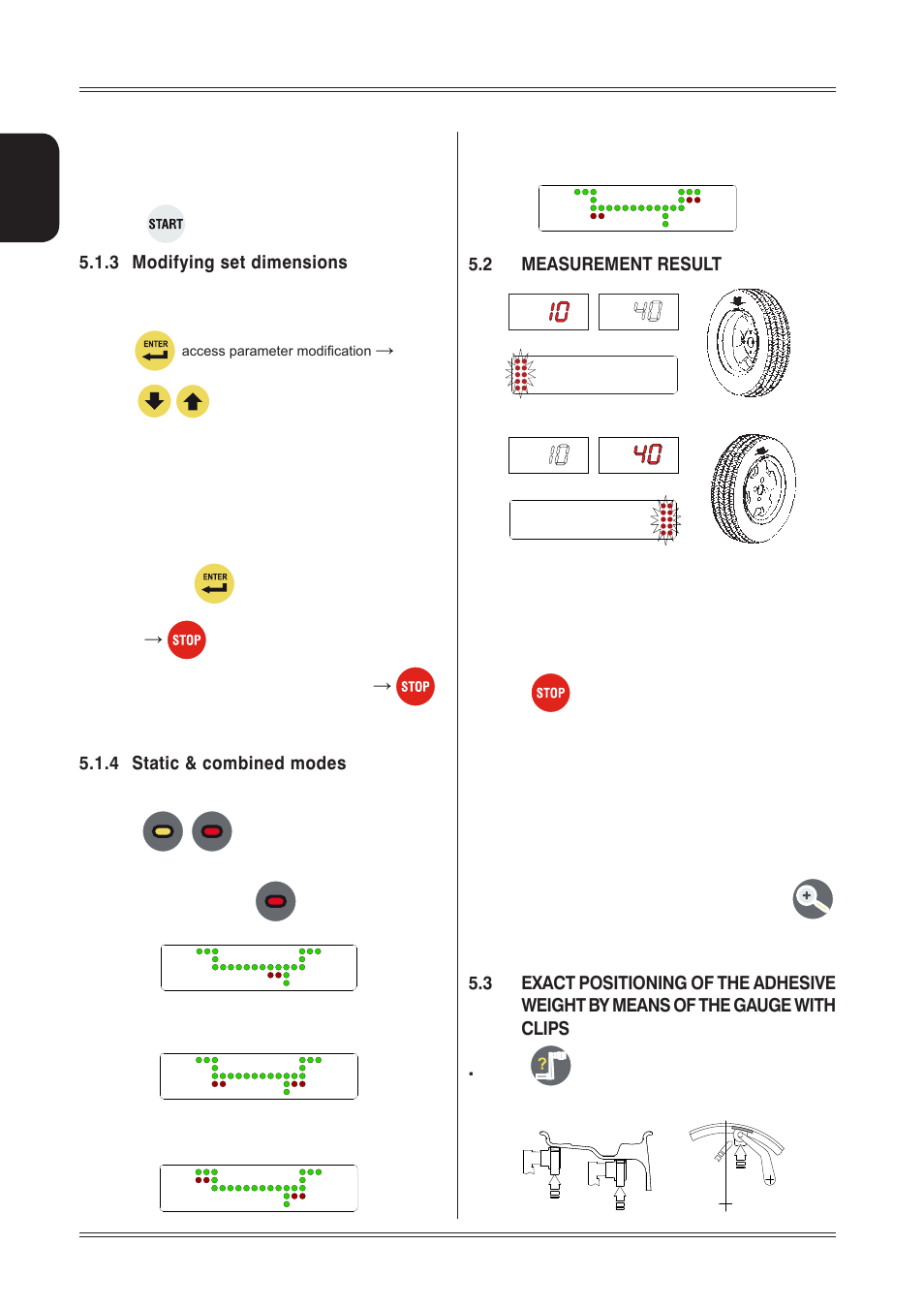 3 modifying set dimensions, 4 static & combined modes, 2 measurement result | CEMB USA C71_2 evo (D) User Manual User Manual | Page 12 / 24