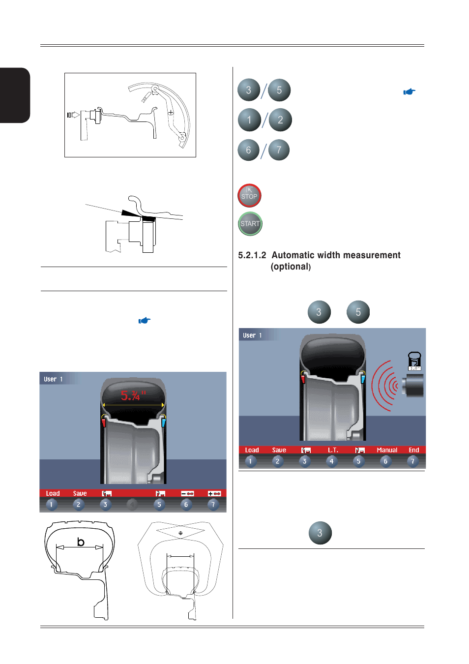 2 automatic width measurement (optional | CEMB USA C73-L SE (B) User Manual | Page 12 / 28