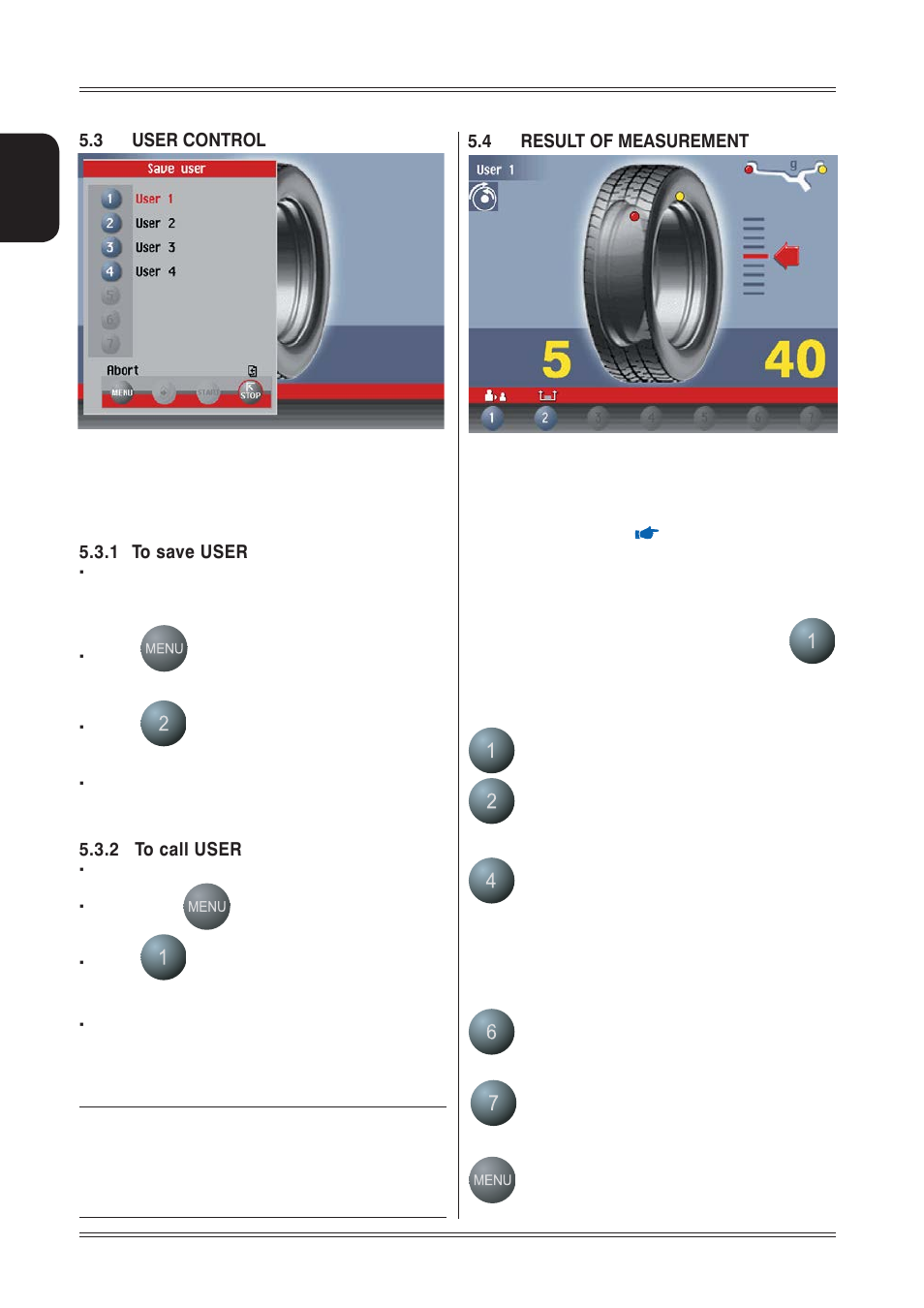 3 user control, 1 to save user, 2 to call user | 4 result of measurement | CEMB USA C73-L SE (B) User Manual | Page 14 / 28