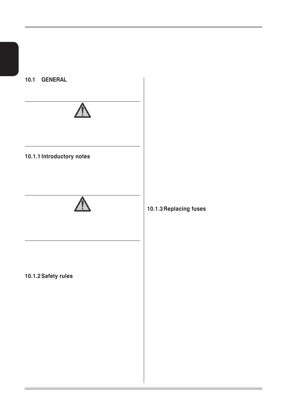 Maintenance, 1 general, 2 safety rules | 3 replacing fuses, English | CEMB USA C73-L SE (B) User Manual | Page 26 / 28