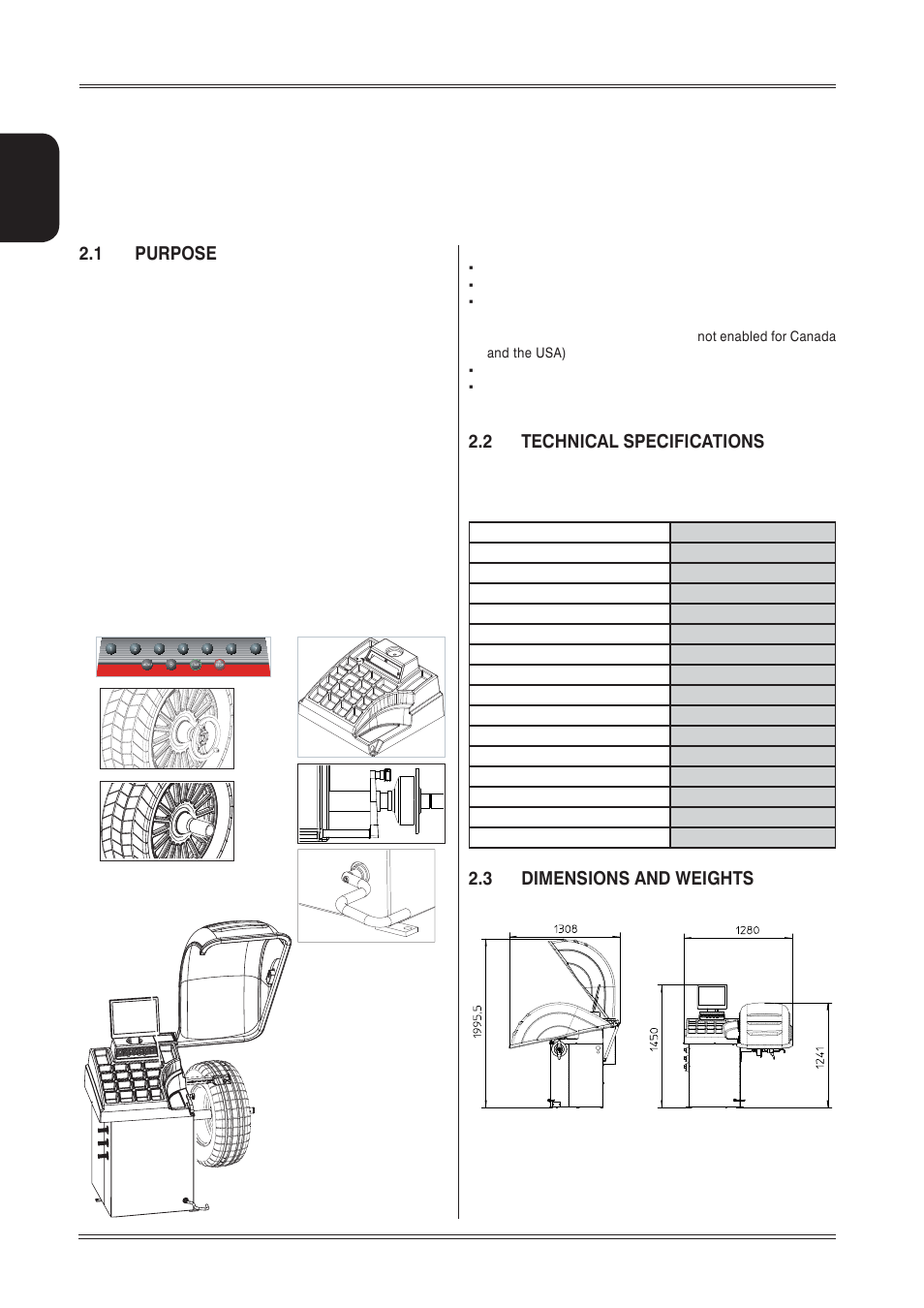 Technological description, 1 purpose, 2 technical specifications | 3 dimensions and weights | CEMB USA C73-L SE (B) User Manual | Page 6 / 28