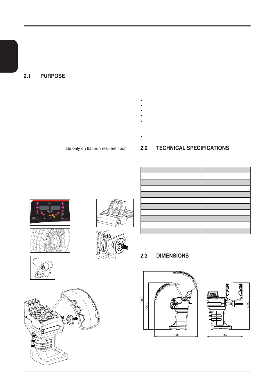 Machine description, 1 purpose, 2 technical specifications | 3 dimensions | CEMB USA ER60 (A) User Manual | Page 6 / 22