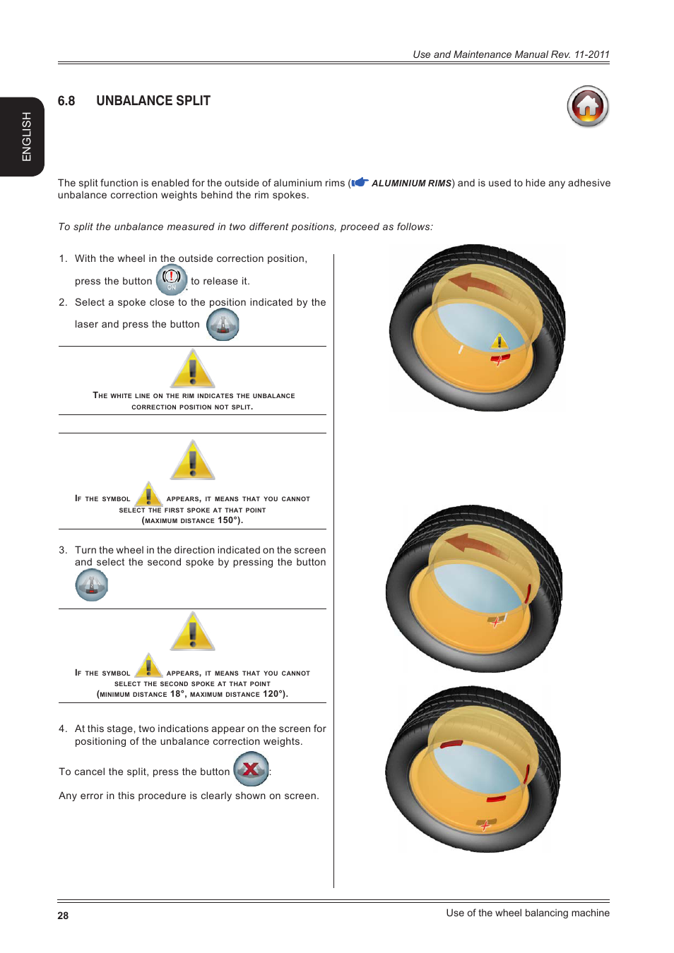 8 unbalance split, English | CEMB USA ER100 User Manual | Page 28 / 80