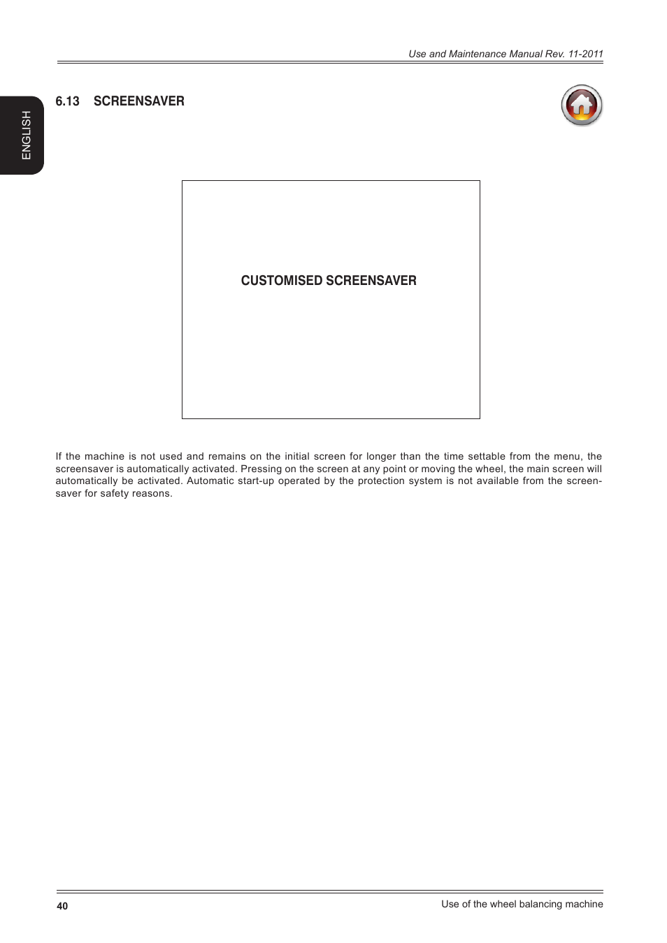 Customised screensaver, 13 screensaver | CEMB USA ER100 User Manual | Page 40 / 80