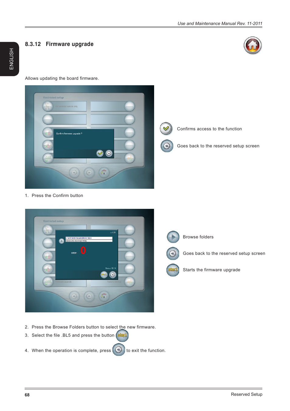 12 firmware upgrade | CEMB USA ER100 User Manual | Page 68 / 80