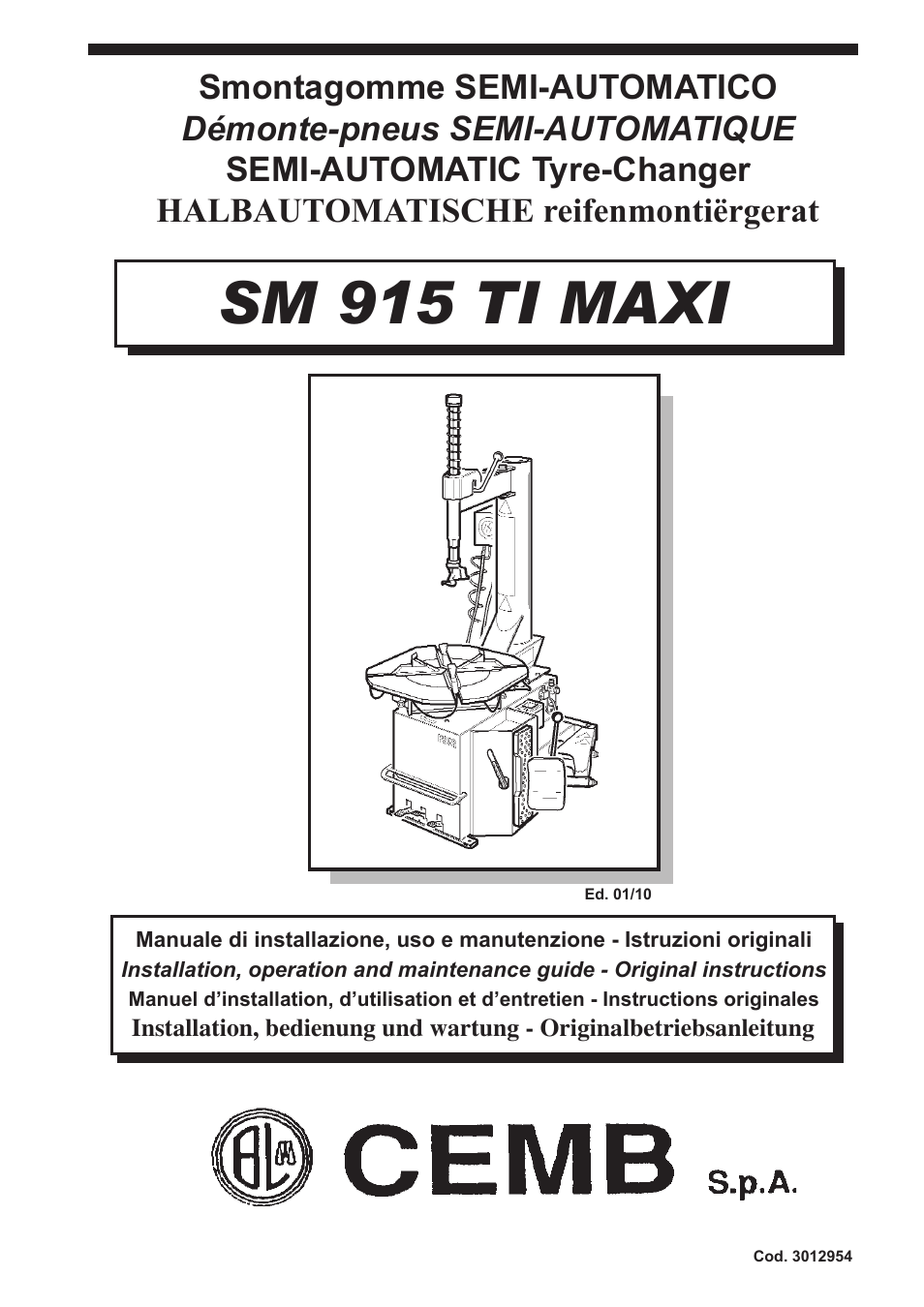 CEMB USA SM915 Maxi User Manual | 50 pages