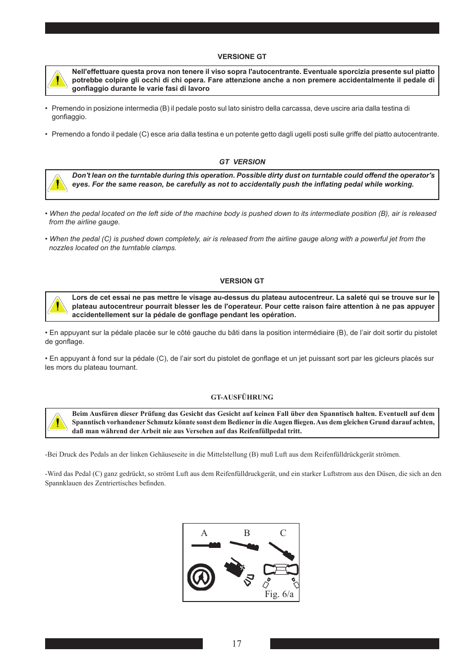 17 fig. 6/a b a c | CEMB USA SM915 Maxi User Manual | Page 19 / 50