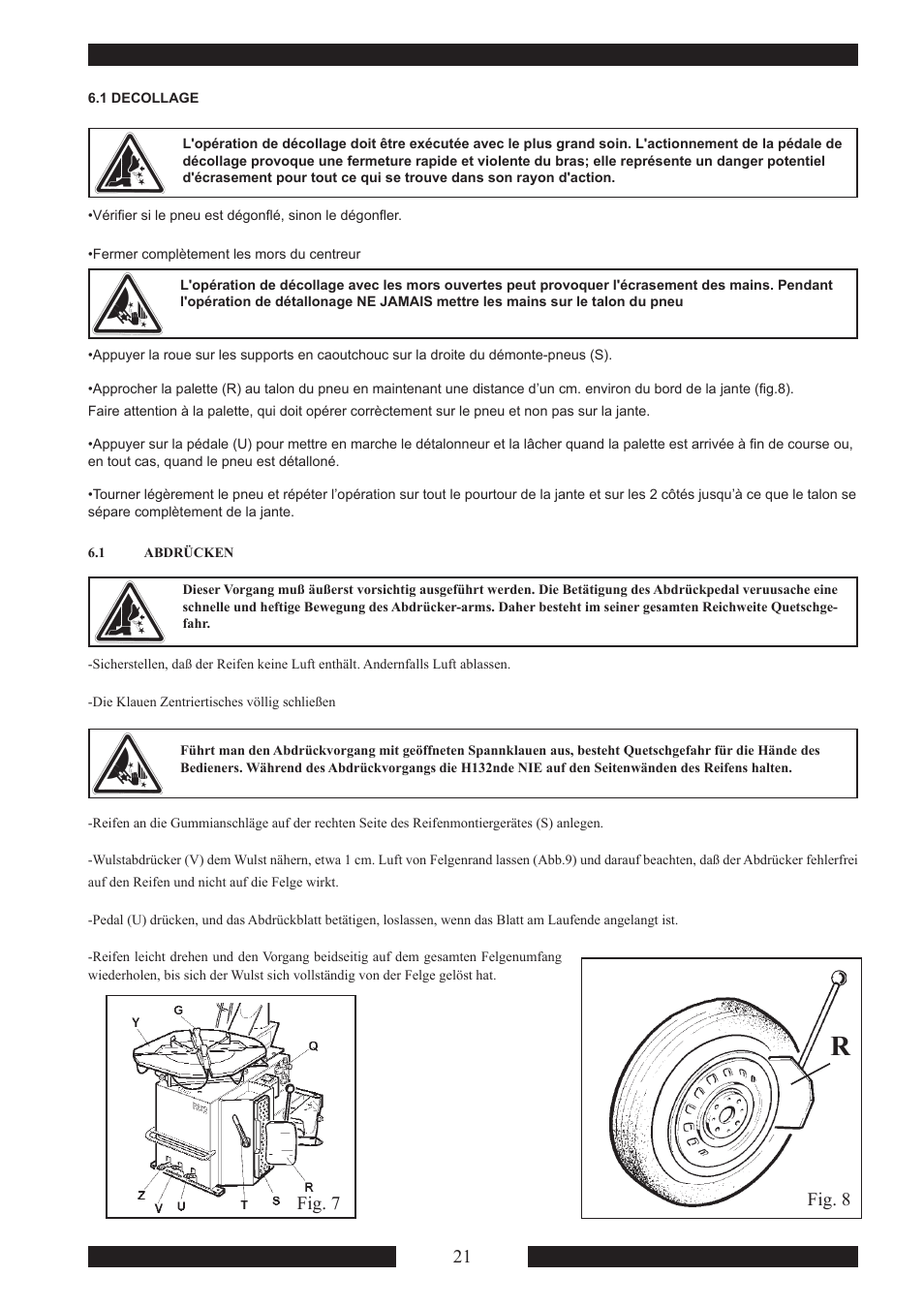 Fig. 8, Fig. 7 | CEMB USA SM915 Maxi User Manual | Page 23 / 50
