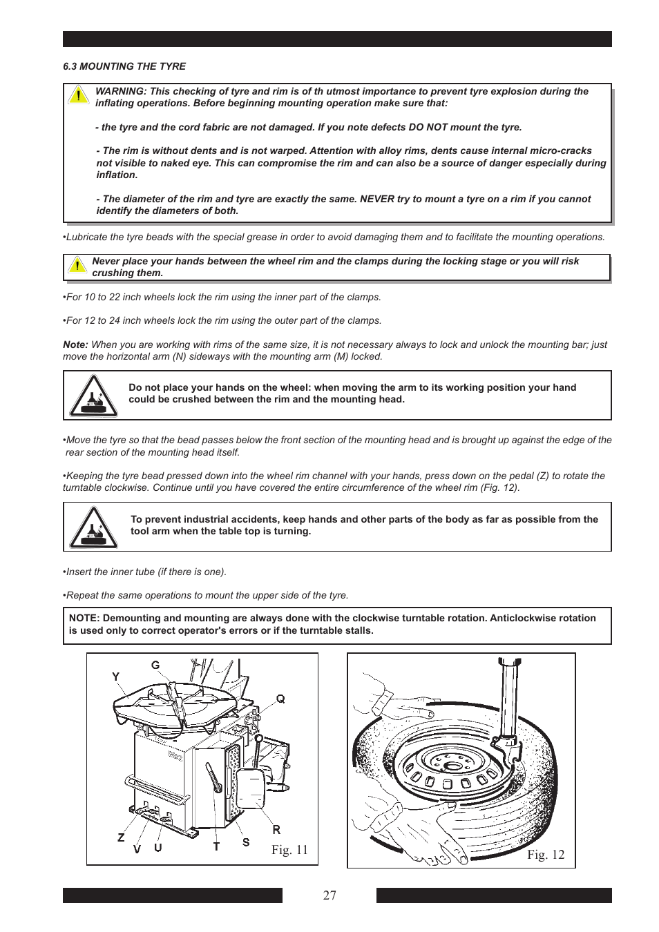 Fig. 12 fig. 11 | CEMB USA SM915 Maxi User Manual | Page 29 / 50