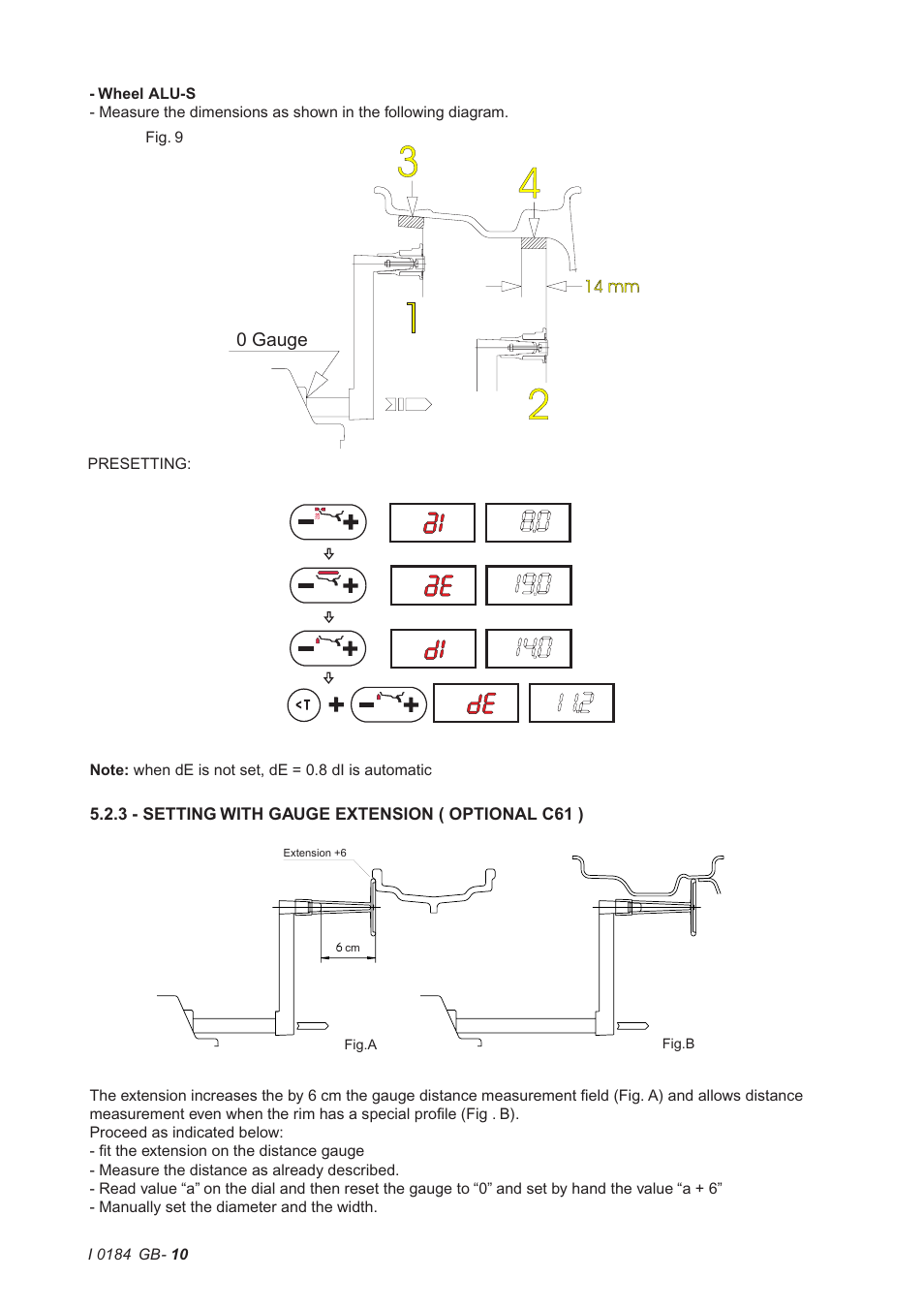 0 gauge | CEMB USA C61 (D) User Manual | Page 10 / 20